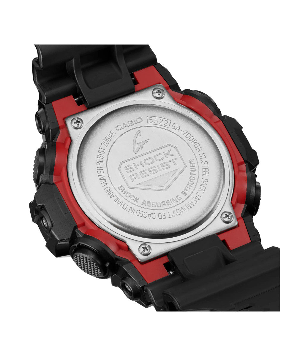 RELOJ ANÁLOGO DIGITAL PARA HOMBRE CASIO G-SHOCK GA-700RGB-1ADR - NEGRO