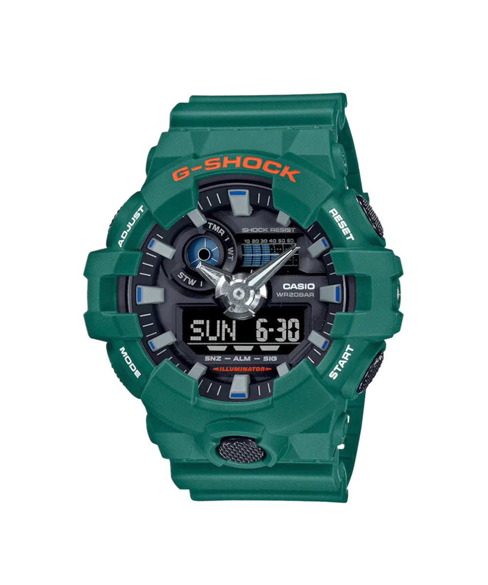 RELOJ ANÁLOGO DIGITAL PARA HOMBRE CASIO G-SHOCK GA-700SC-3ADR - VERDE