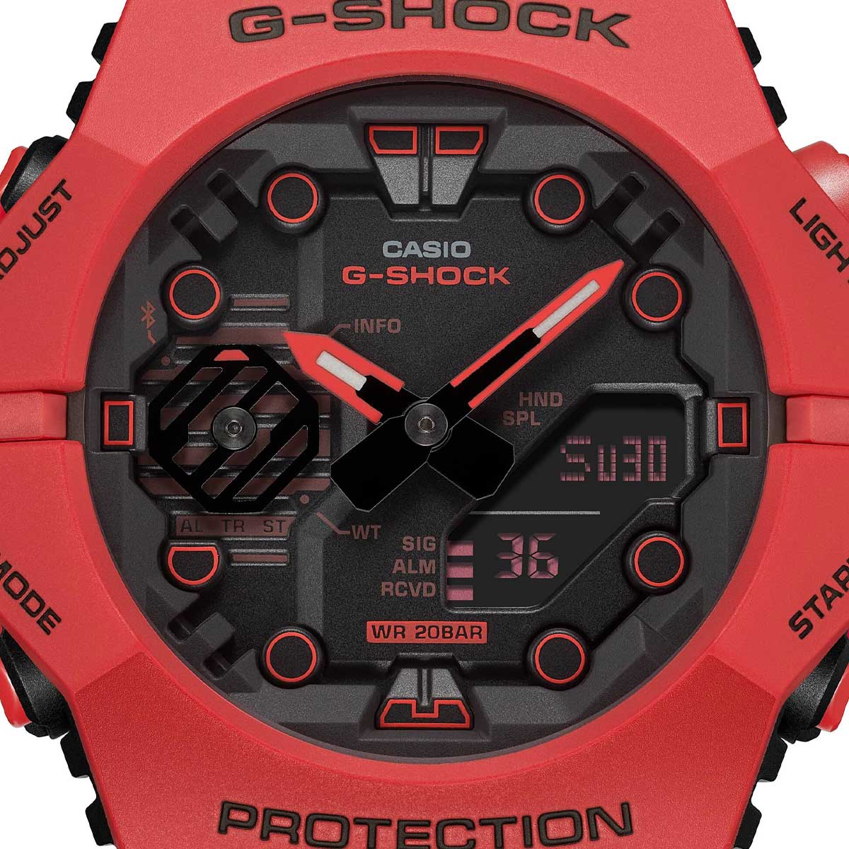 RELOJ ANÁLOGO DIGITAL PARA HOMBRE CASIO G-SHOCK GA-B001-4ADR - ROJO