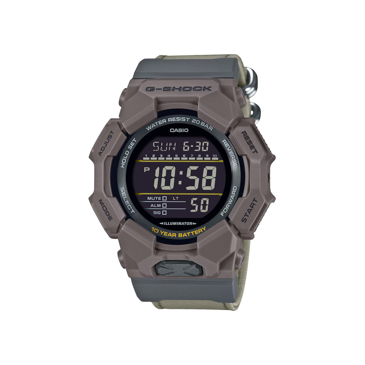 RELOJ DIGITAL PARA HOMBRE CASIO G-SHOCK GD-010CE-5DR - CAFÉ