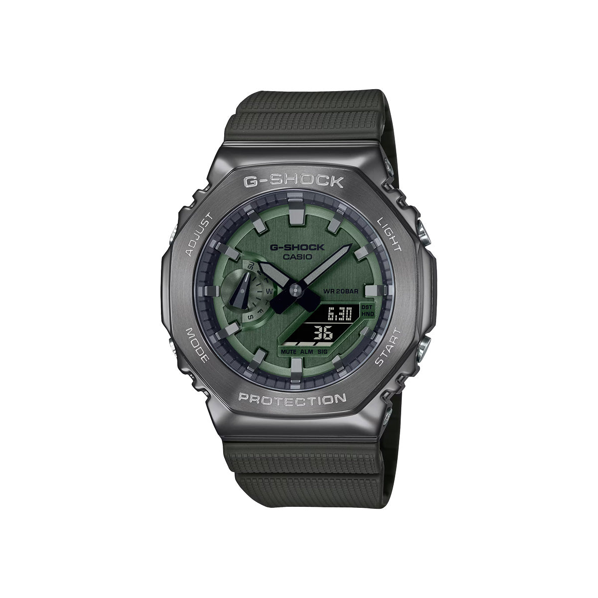 RELOJ ANÁLOGO DIGITAL PARA HOMBRE CASIO G-SHOCK GM-2100B-3ADR - VERDE