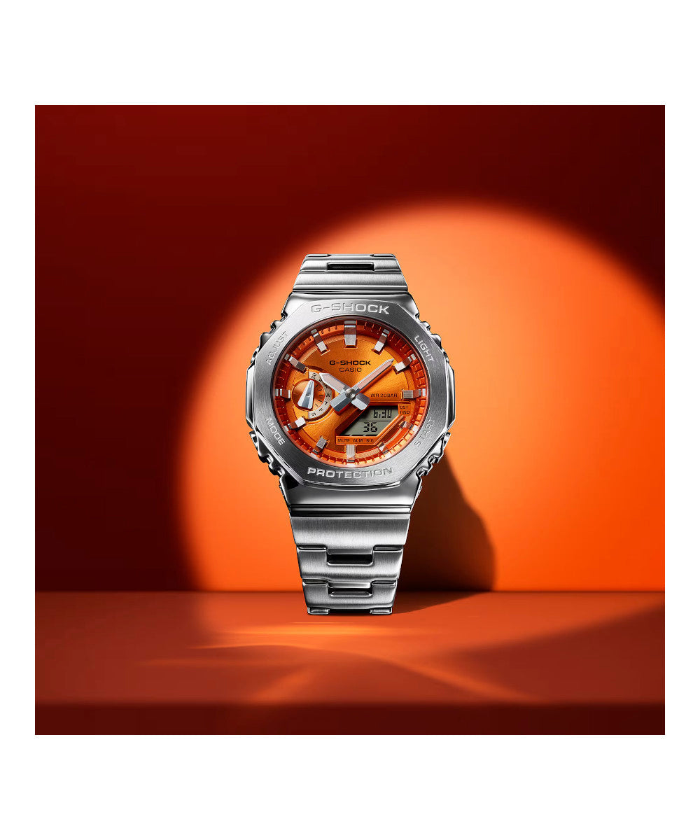 RELOJ CASIO G-SHOCK GM-2110D-4ADR- NARANJADO