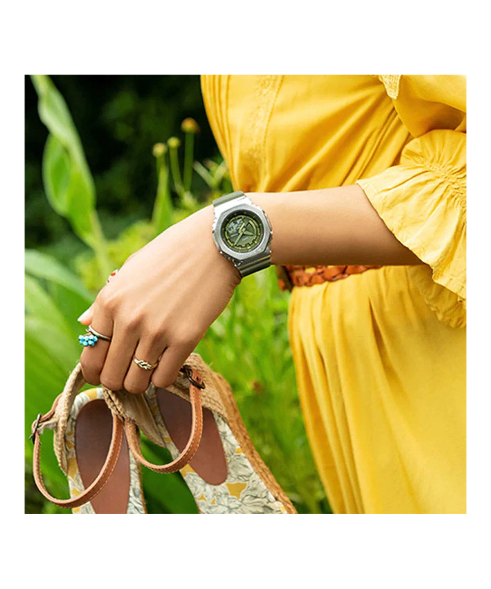 RELOJ PARA MUJER CASIO G-SHOCK GM-S2100-3ADR -VERDE