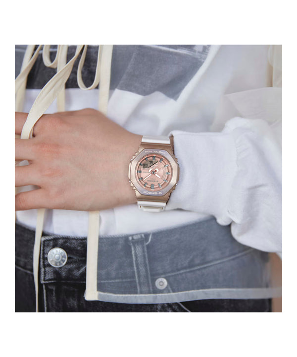 RELOJ ANÁLOGO DIGITAL PARA MUJER CASIO G-SHOCK GM-S2100CW-7ADR - BLANCO