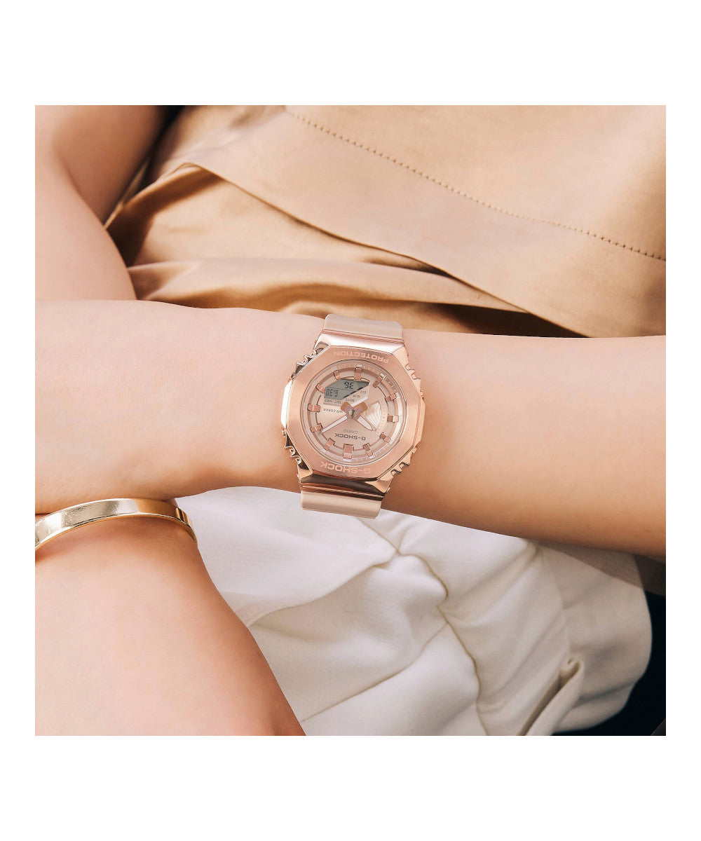 RELOJ PARA MUJER CASIO G-SHOCK GM-S2100PG-4ADR -ROSADO