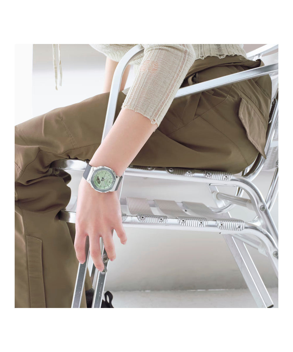 RELOJ PARA MUJER CASIO G-SHOCK  GM-S2110-3ADR -VERDE