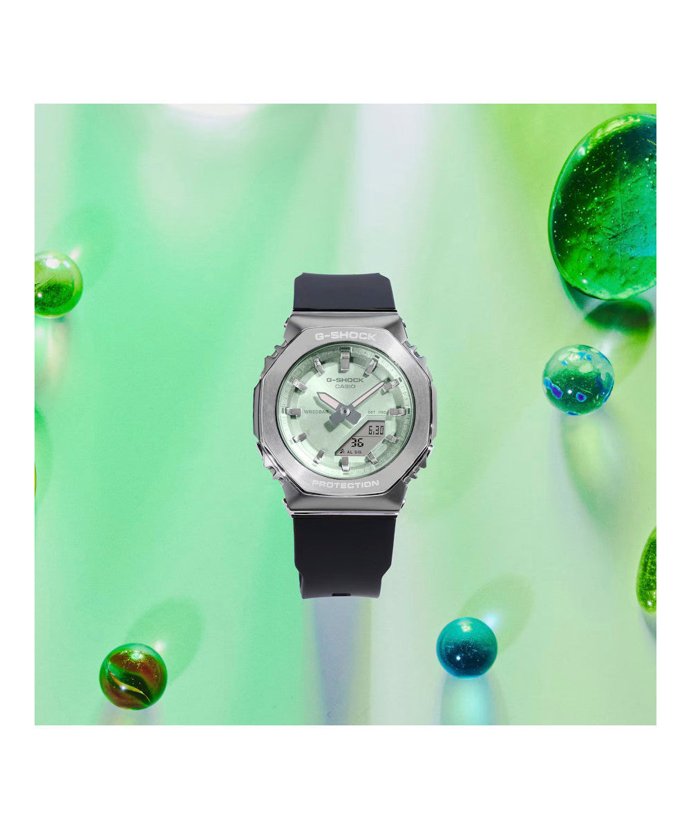 RELOJ PARA MUJER CASIO G-SHOCK  GM-S2110-3ADR -VERDE