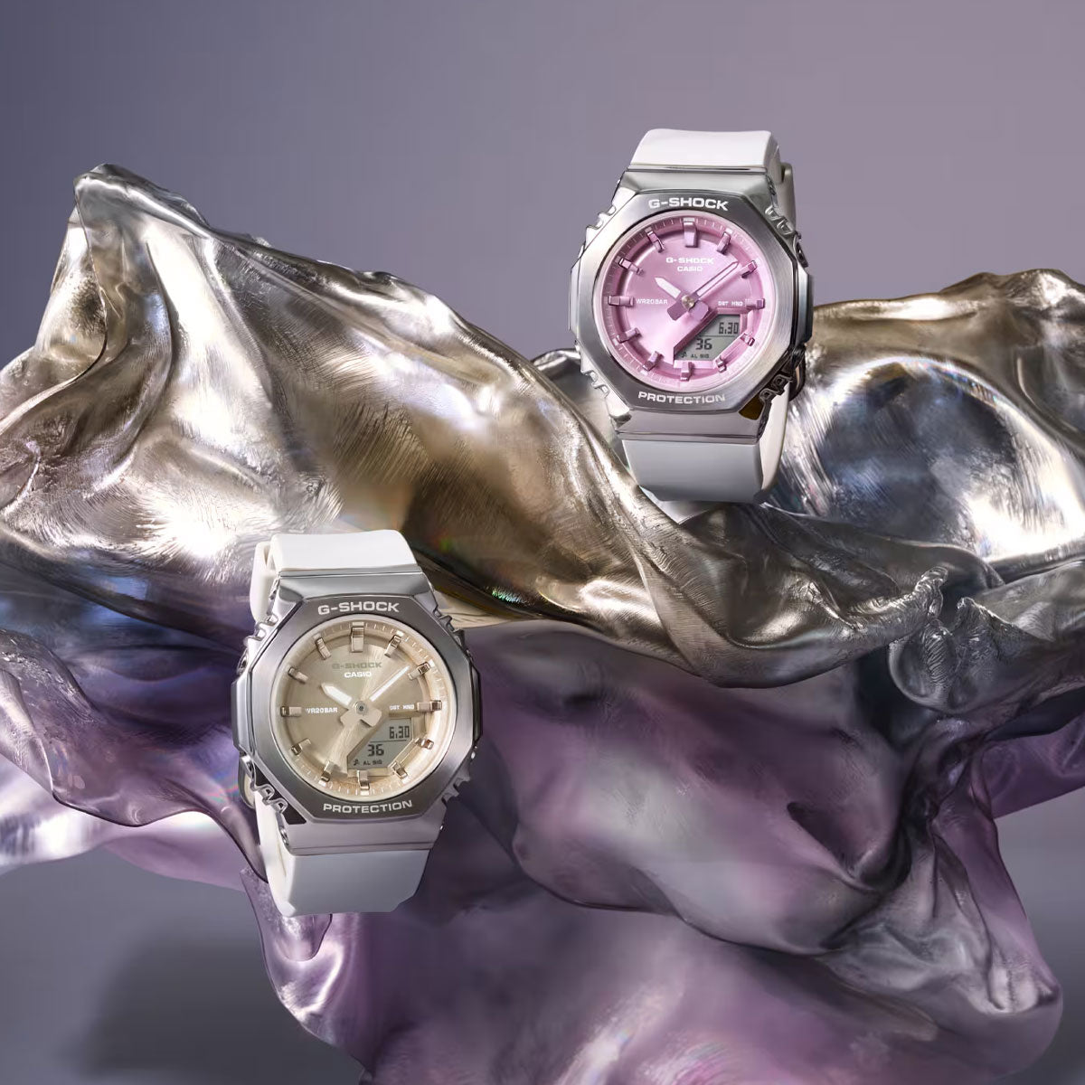 RELOJ ANÁLOGO DIGITAL PARA MUJER CASIO G-SHOCK GM-S2110-7A6DR - BLANCO