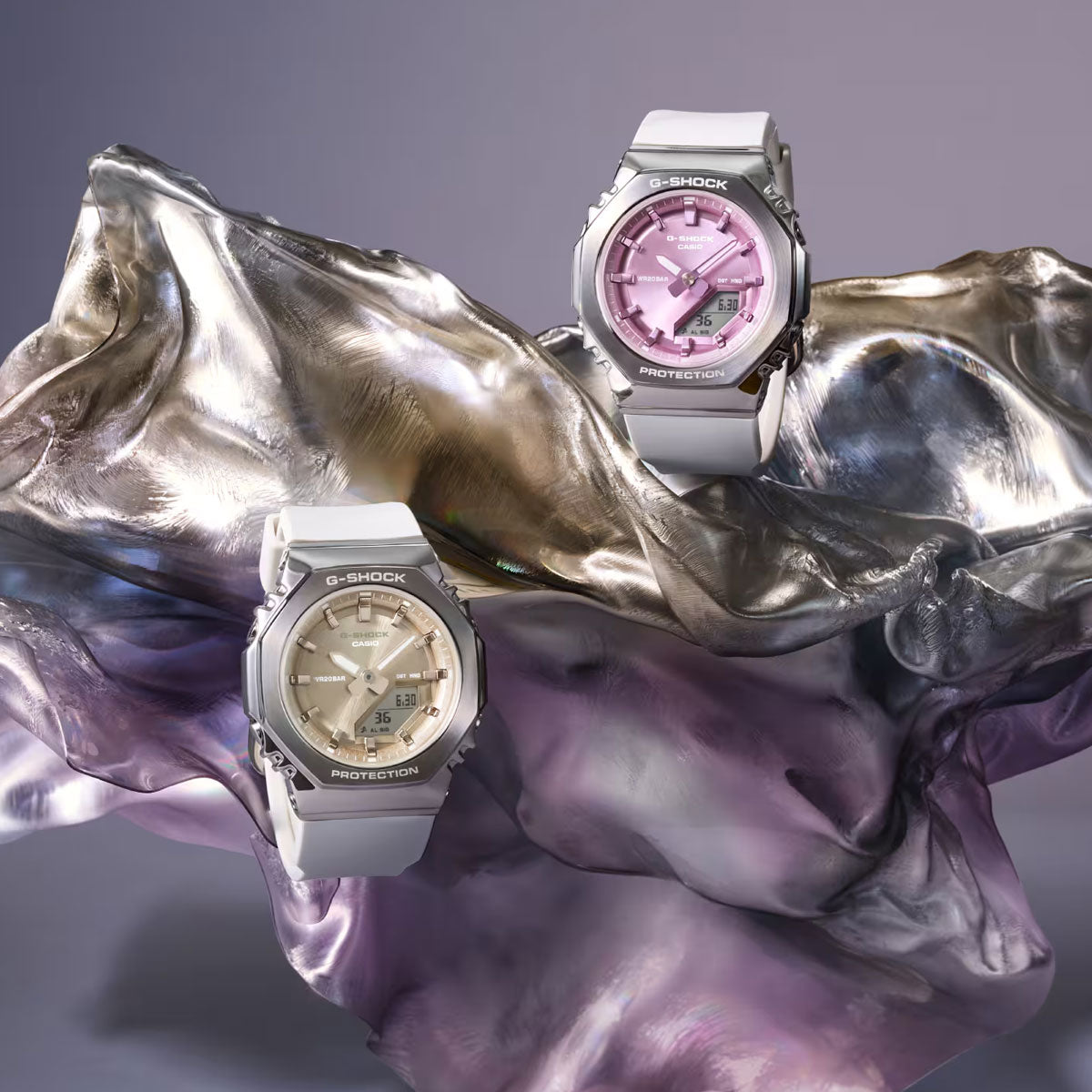 RELOJ ANÁLOGO DIGITAL PARA MUJER CASIO G-SHOCK GM-S2110-7A9DR - BLANCO