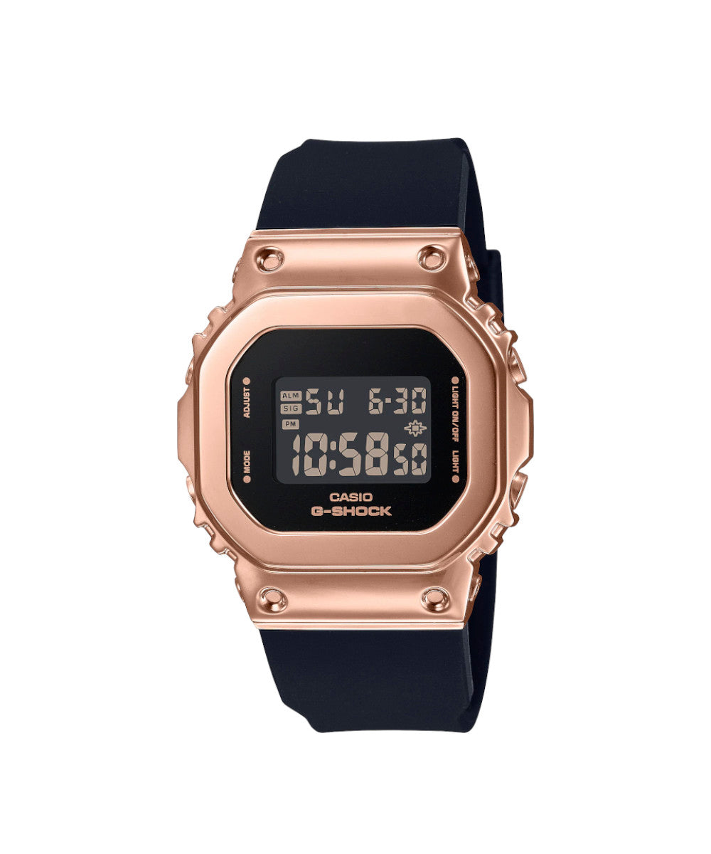 RELOJ DIGITAL PARA MUJER CASIO G-SHOCK GM-S5600PG-1DR ORO ROSA