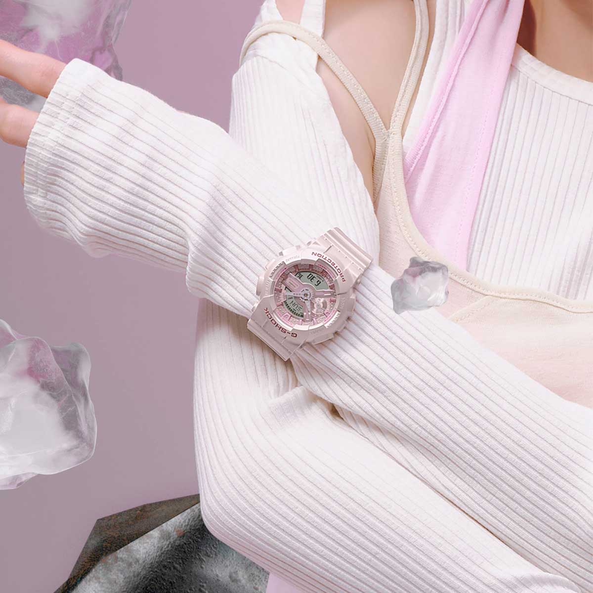 RELOJ ANÁLOGO DIGITAL PARA MUJER CASIO G-SHOCK GMA-S110ST-4ADR - ROSADO