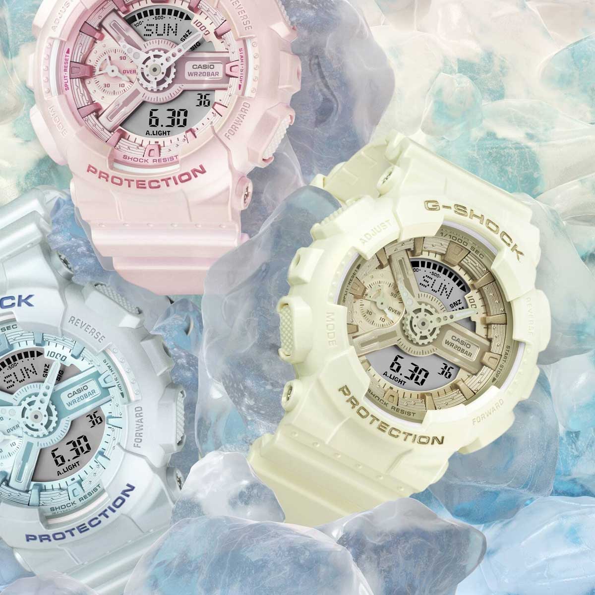 RELOJ ANÁLOGO DIGITAL PARA MUJER CASIO G-SHOCK GMA-S110ST-7ADR - BEIGE
