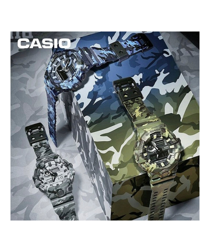 RELOJ ANÁLOGO DIGITAL PARA HOMBRE CASIO G-SHOCK GA-700CM-3ADR - VERDE