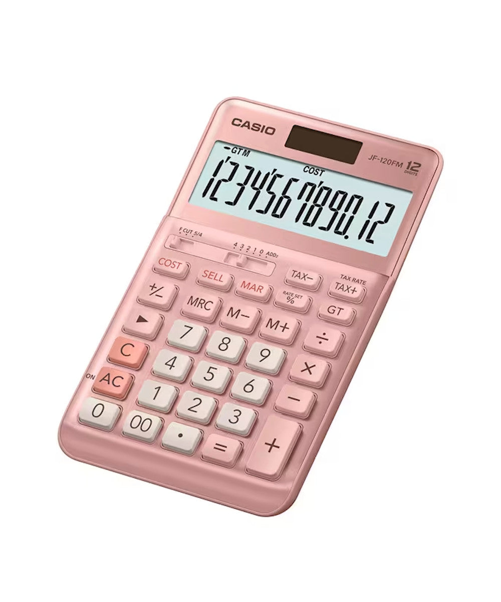 CALCULADORA CASIO JF-120FM-PK-W-DP