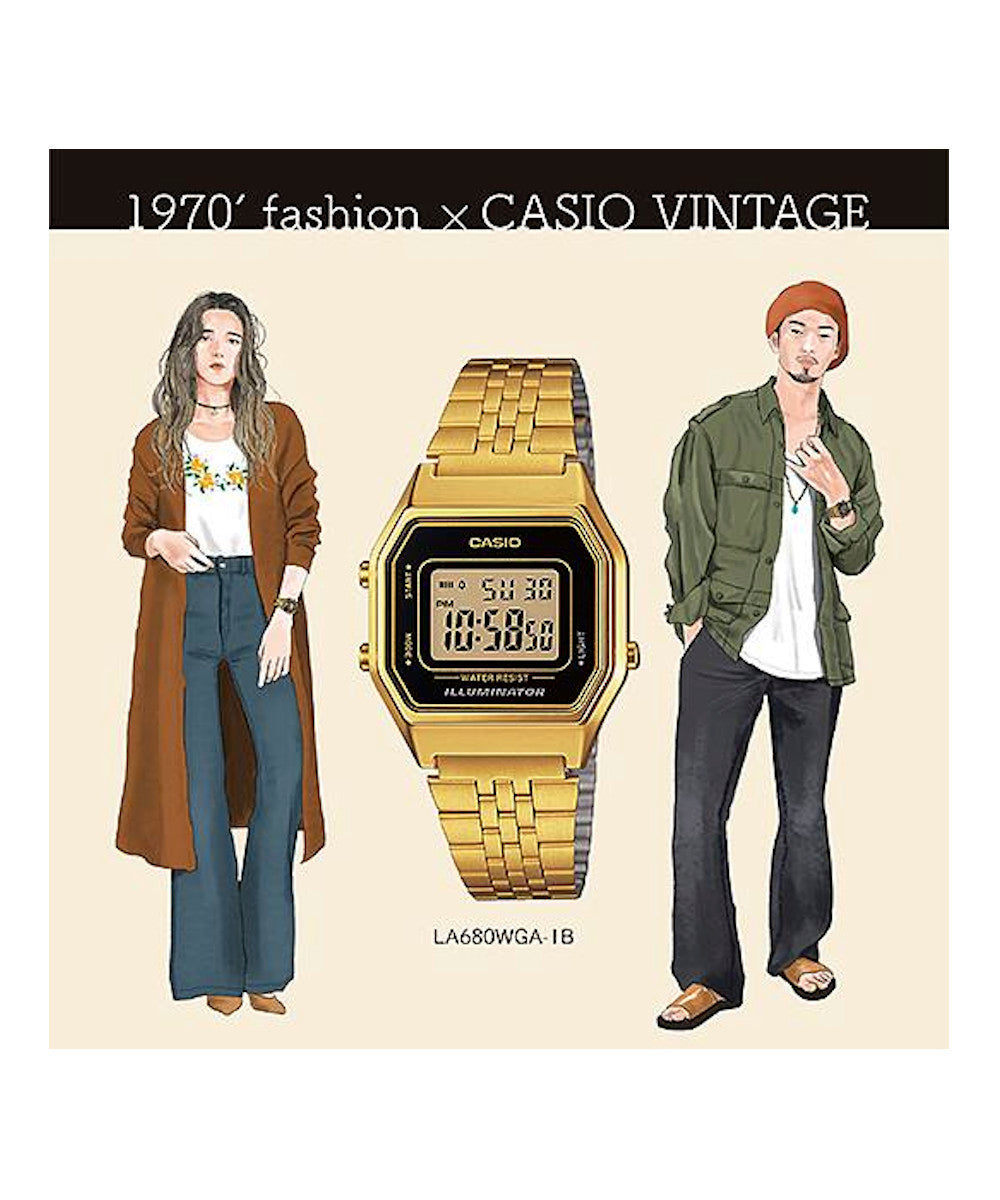 RELOJ CASIO VINTAGE LA680WGA-1BDF -DORADO