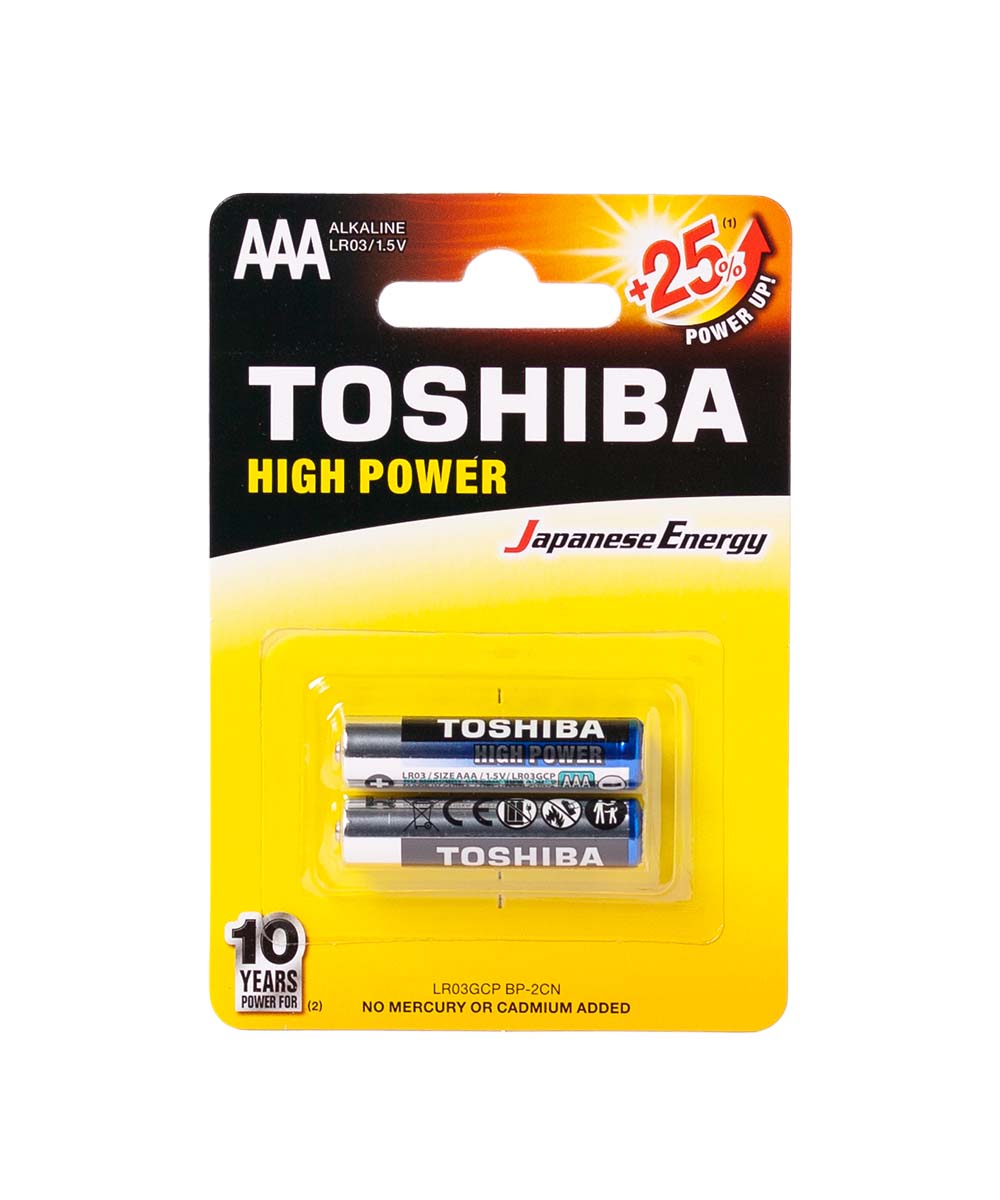 PILA TOSHIBA ALCALINA AAA | 2 UND x BLISTER | LR03GCP-BP-2CN