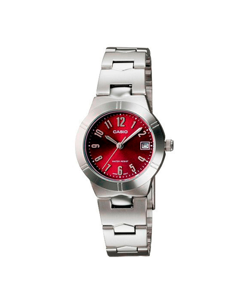 RELOJ PARA MUJER CASIO LTP-1241D-4A2DF -ROJO