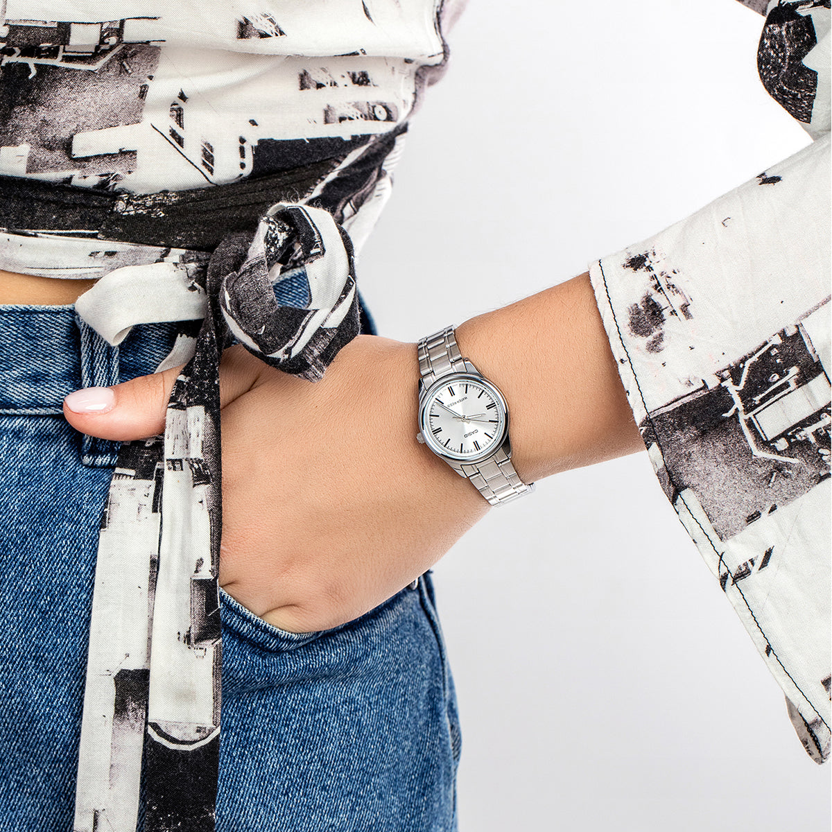 RELOJ PARA MUJER CASIO LTP-V005D-7AUDF -BLANCO