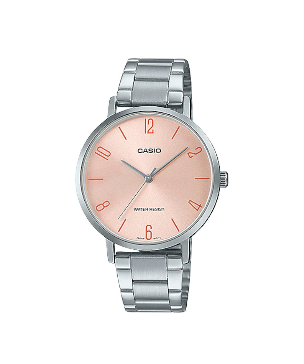 RELOJ PARA MUJER CASIO LTP-VT01D-4B2UDF -ROSADO