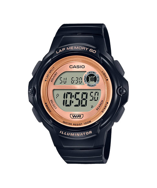 MATERIAL DE LA CAJA / BISEL: RESINA BANDA DE RESINA VIDRIO DE RESINA / VIDRIO ESFÉRICO RESISTENCIA AL AGUA DE 100 METROS.