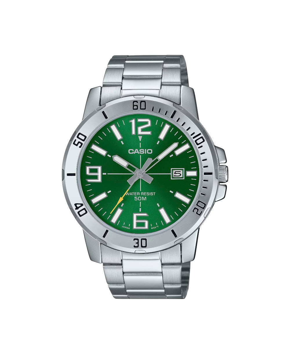 RELOJ PARA HOMBRE CASIO MTP-VD01D-3BVUDF -VERDE