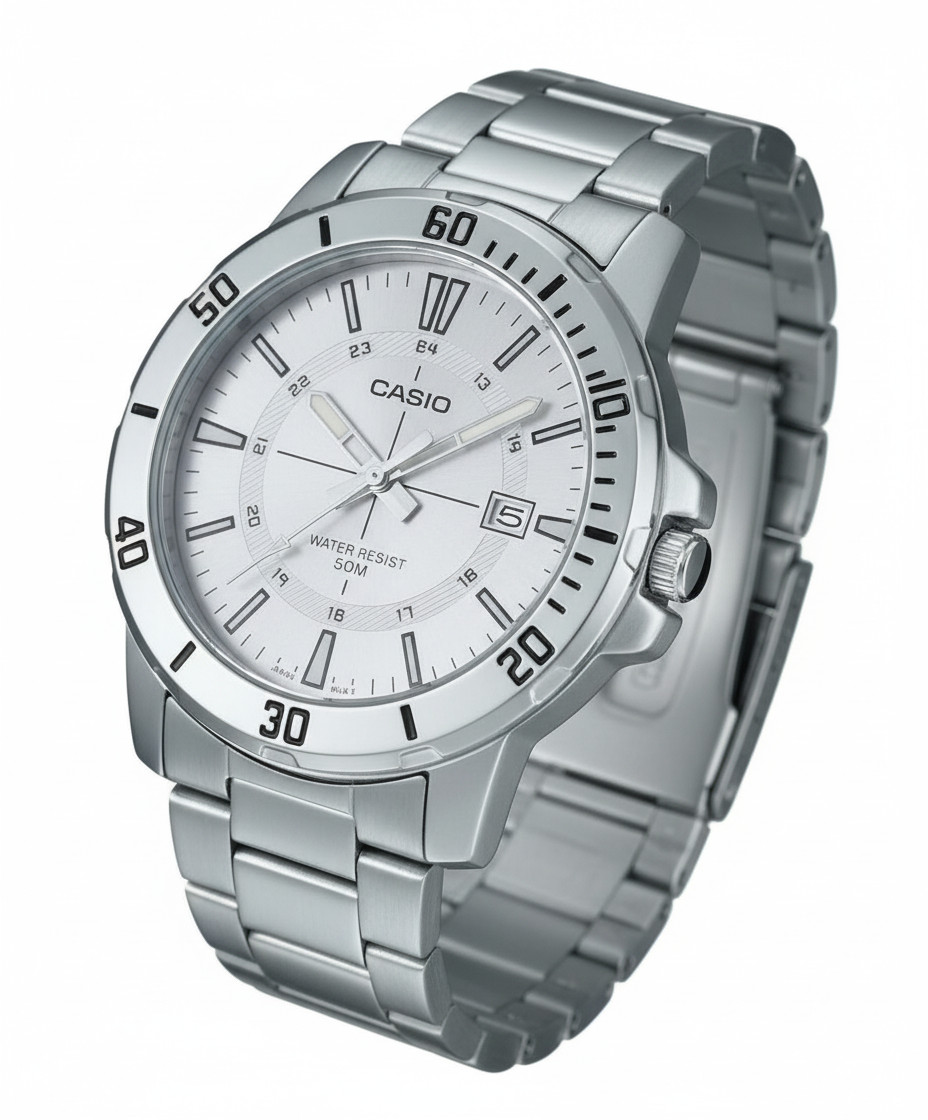 RELOJ PARA HOMBRE CASIO MTP-VD01D-7CVUDF -BLANCO