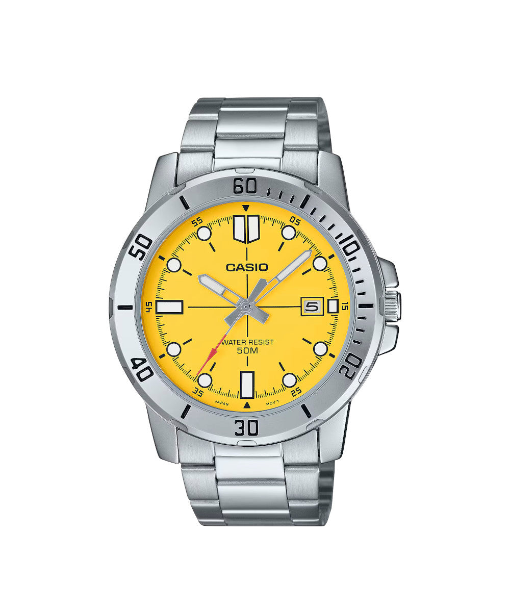 RELOJ PARA HOMBRE CASIO MTP-VD01D-9EVUDF -AMARILLO