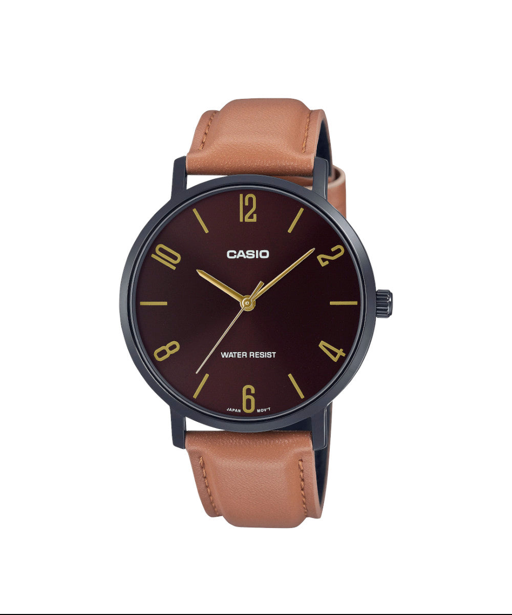 RELOJ PARA HOMBRE CASIO MTP-VT01BL-5BUDF -CAFÉ