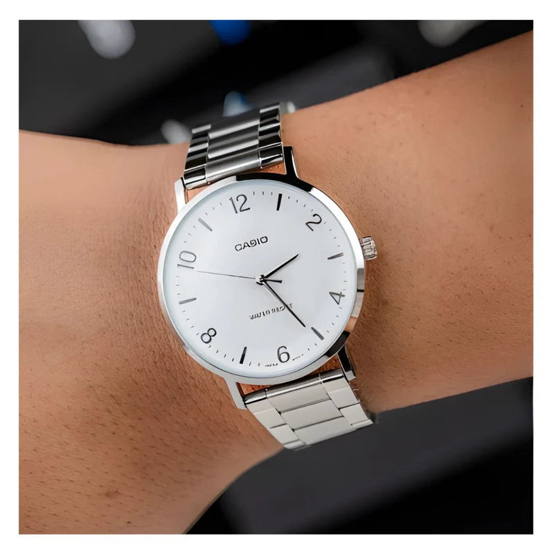 RELOJ PARA HOMBRE CASIO MTP-VT03D-7BDF -BLANCO