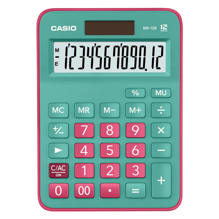 CALCULADORA CASIO MX-12B-GNRD-W-DC