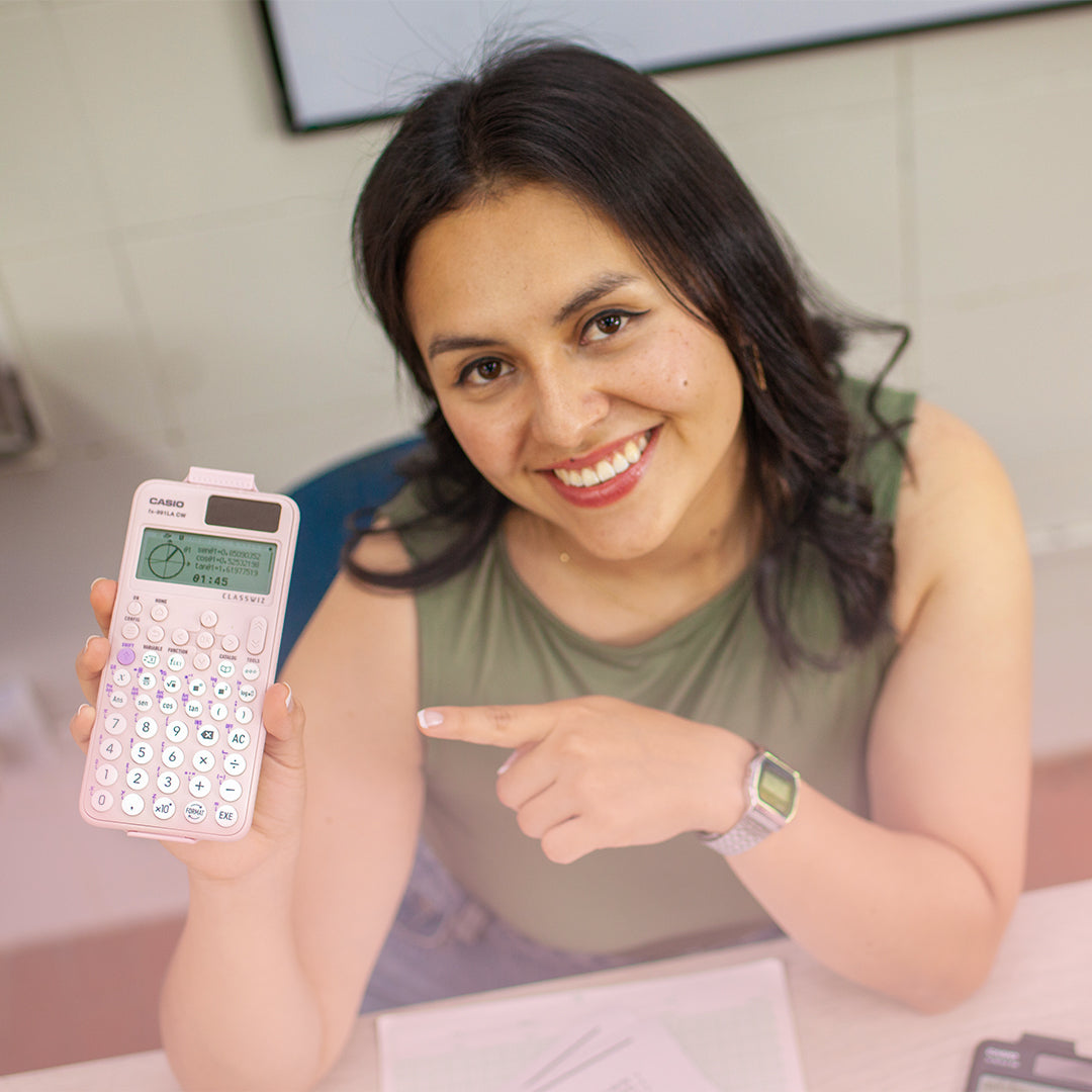 CALCULADORA CASIO ESCUELA Y UNIVERSIDAD FX-991LACW-ROSADA