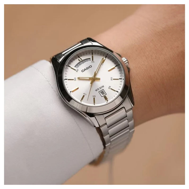 RELOJ PARA HOMBRE CASIO MTP-1370D-7A2VDF -BLANCO