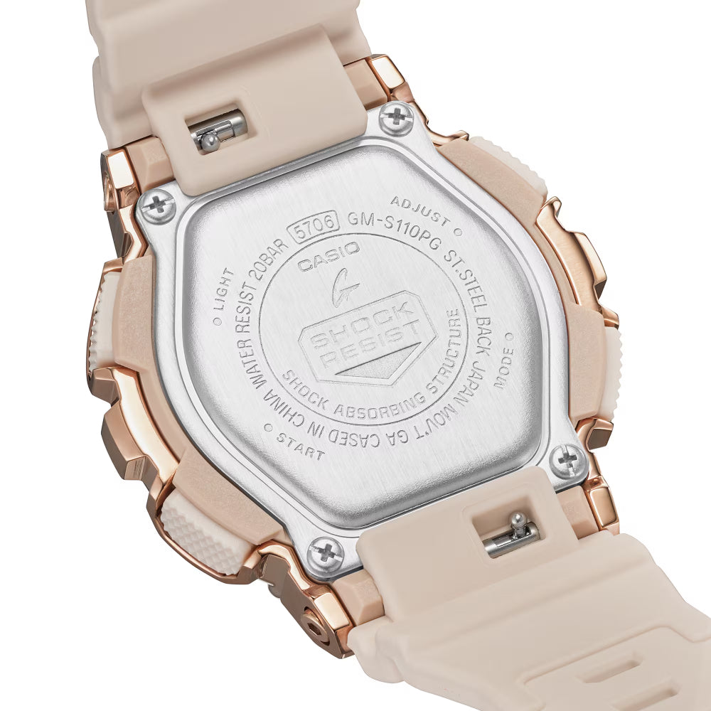 RELOJ ANÁLOGO DIGITAL PARA MUJER CASIO G-SHOCK GM-S110PG-4ADR - ROSADO
