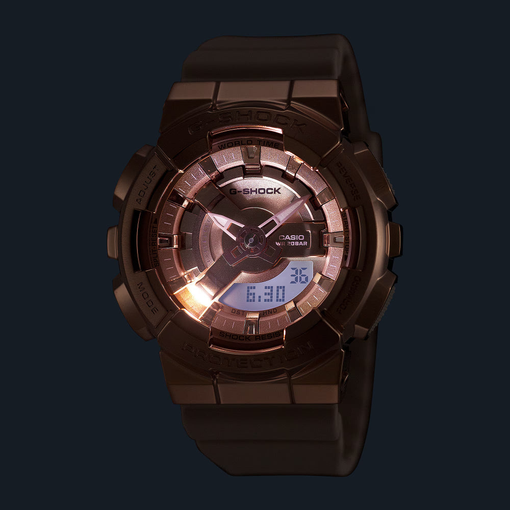RELOJ ANÁLOGO DIGITAL PARA MUJER CASIO G-SHOCK GM-S110PG-4ADR - ROSADO