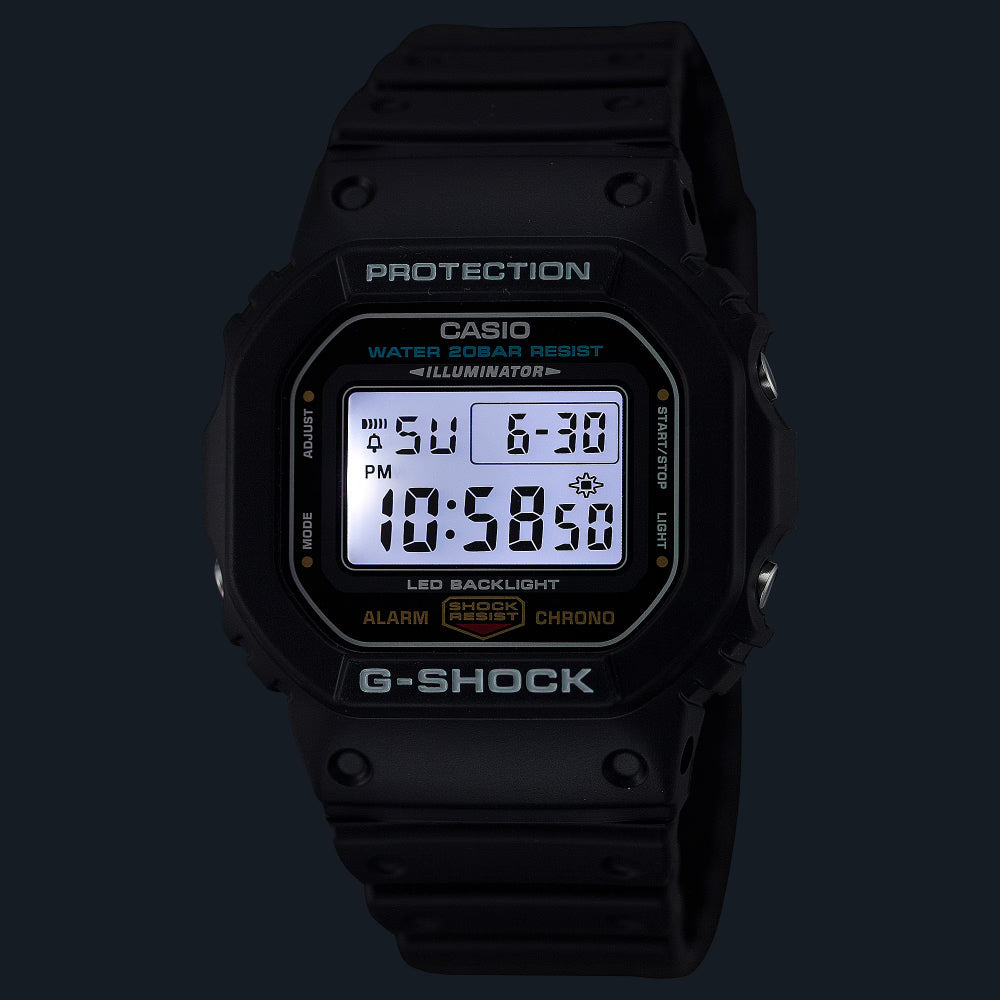 RELOJ DIGITAL PARA HOMBRE CASIO G-SHOCK DW-5600UE-1DR - NEGRO