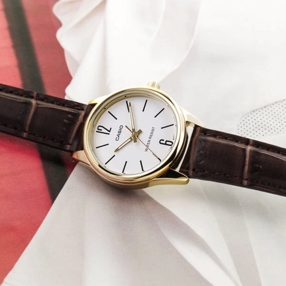 RELOJ PARA MUJER CASIO LTP-V005GL-7BUDF -BLANCO