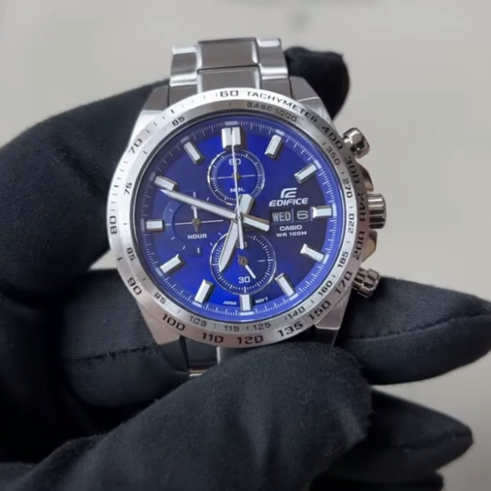 RELOJ ANALÓGICO PARA HOMBRE CASIO EDIFICE EFR-574D-2AVUDF - PLATEADO