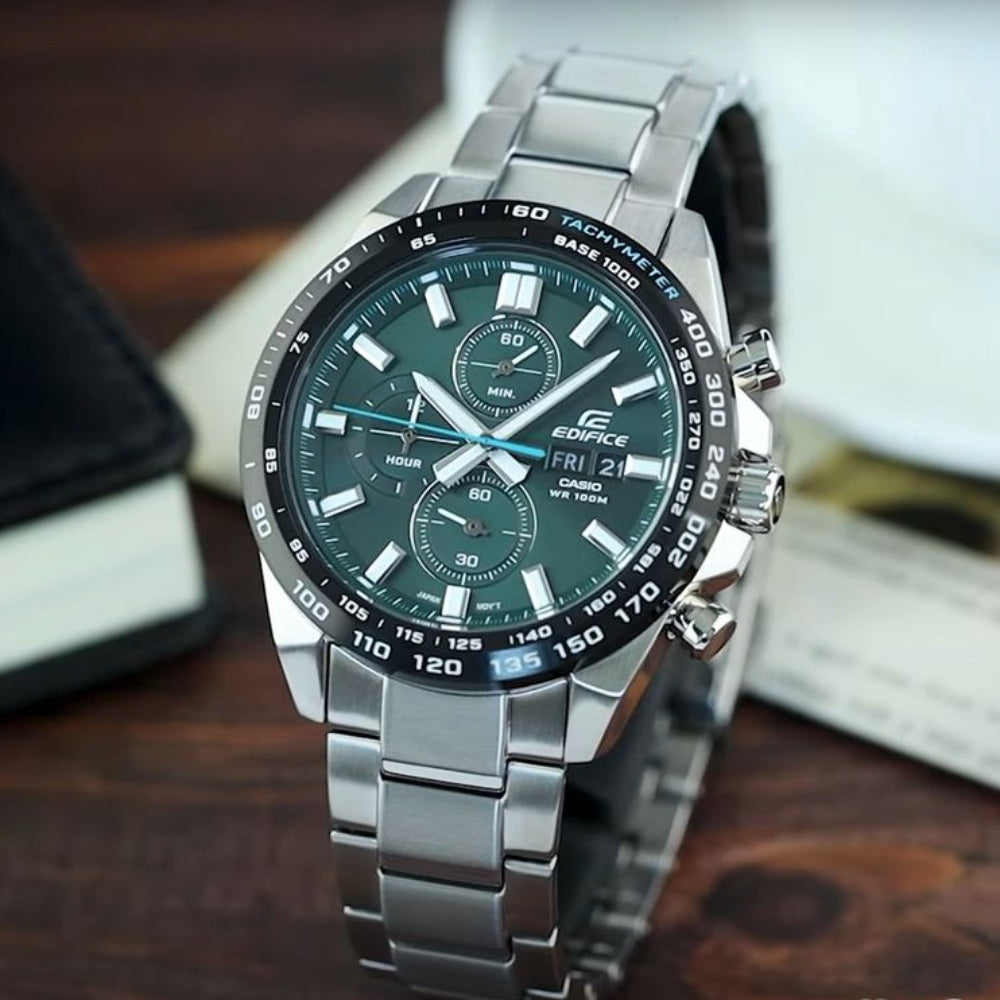 RELOJ ANALÓGICO PARA HOMBRE CASIO EDIFICE EFR-574DB-3AVUDF - PLATEADO