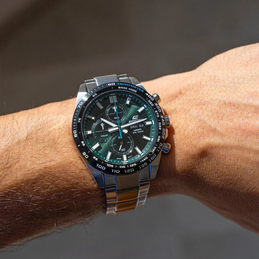 RELOJ ANALÓGICO PARA HOMBRE CASIO EDIFICE EFR-574DB-3AVUDF - PLATEADO