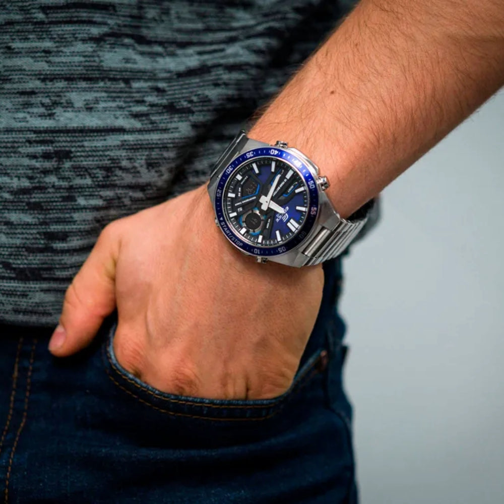 RELOJ ANALÓGICO-DIGITAL PARA HOMBRE CASIO EDIFICE EFV-C110D-2AVDF - PLATEADO