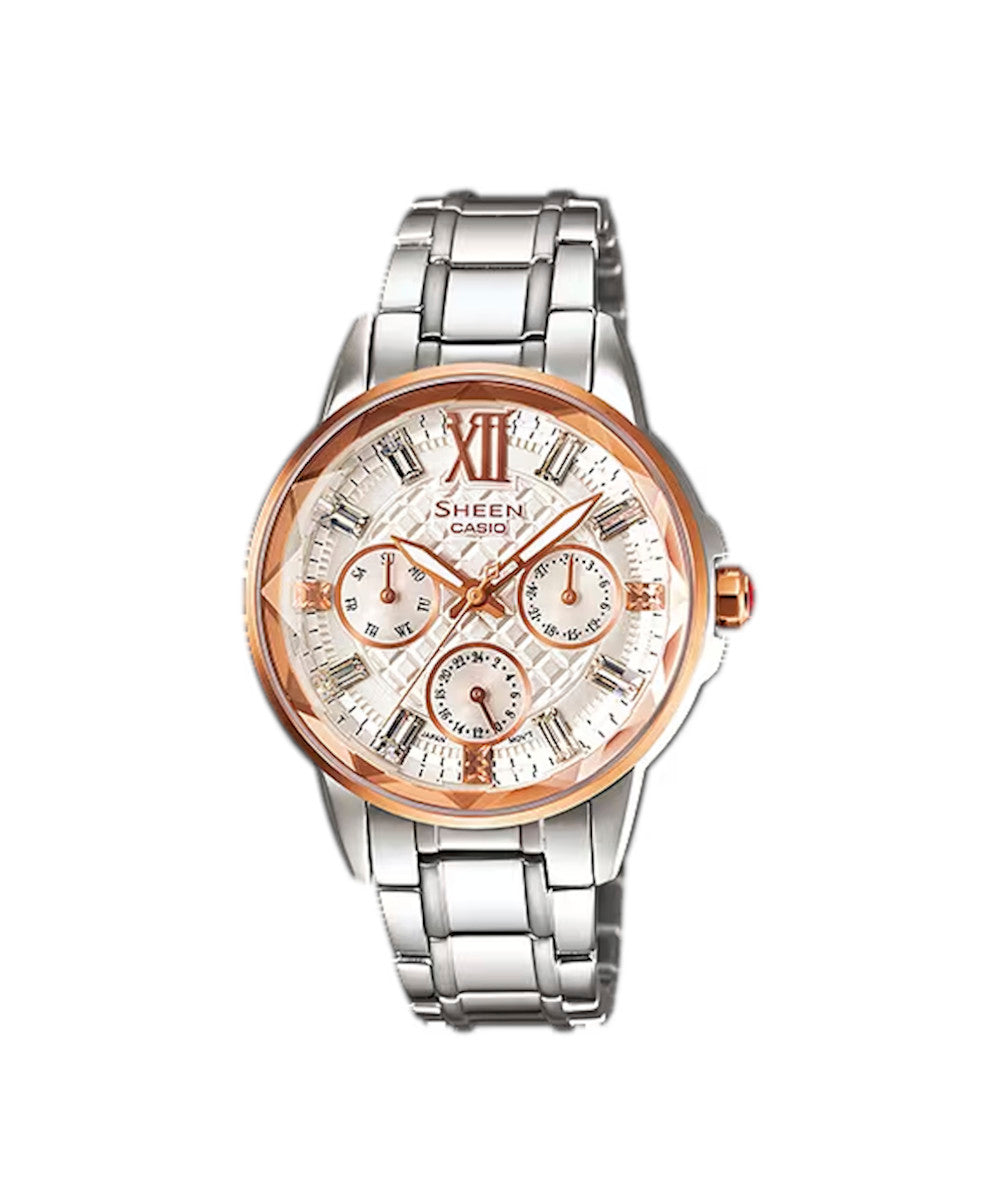 RELOJ PARA MUJER CASIO SHEEN SHE-3029SG-7AUDR -BLANCO