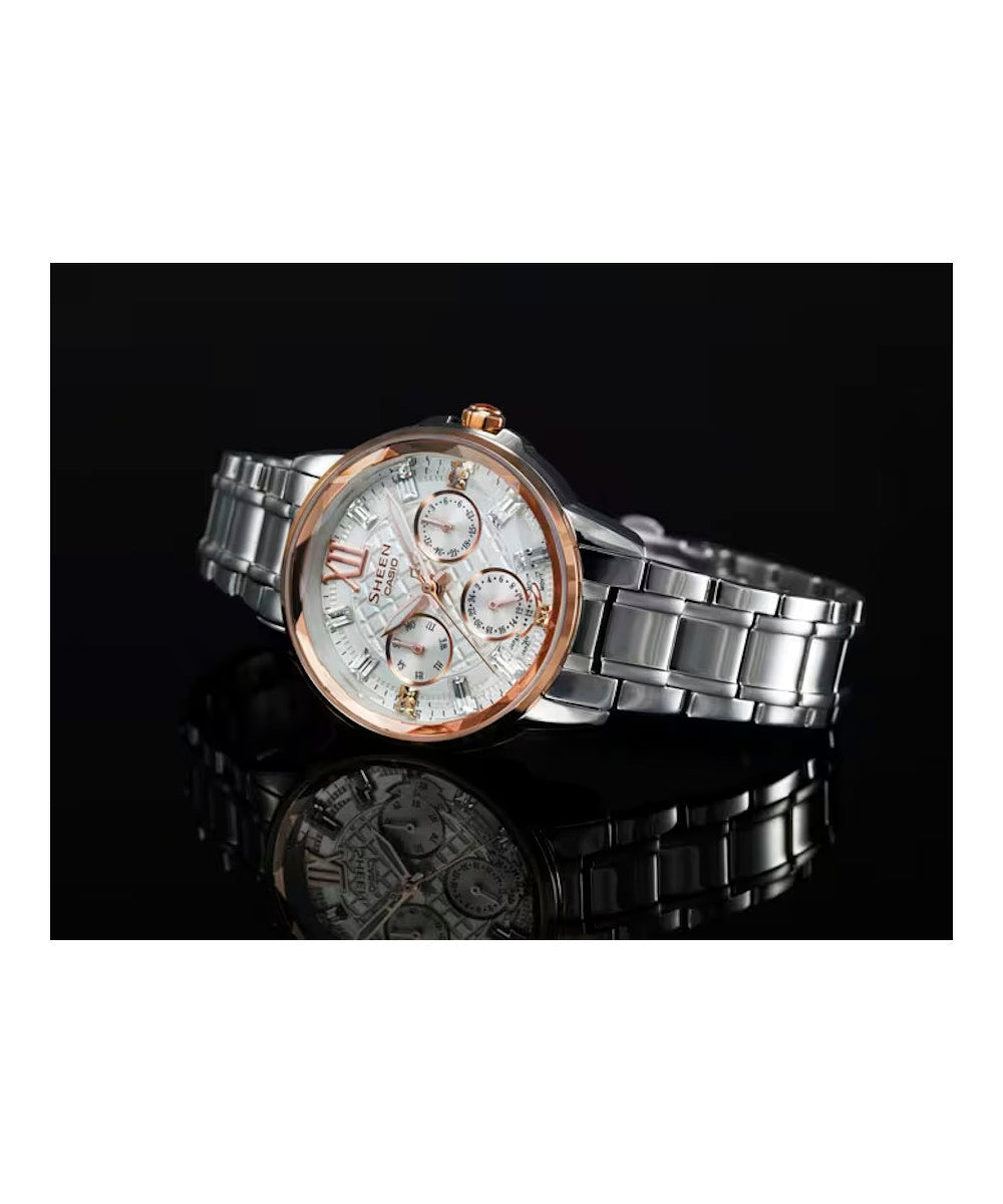 RELOJ PARA MUJER CASIO SHEEN SHE-3029SG-7AUDR -BLANCO