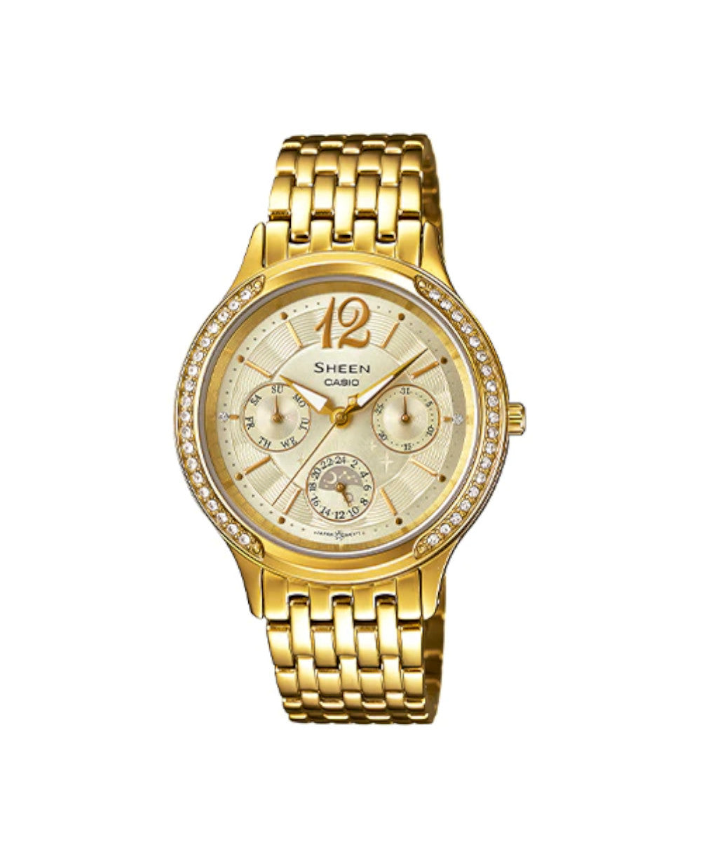 RELOJ PARA MUJER CASIO SHEEN SHE-3030BGD-9AUDR -AMARILLO