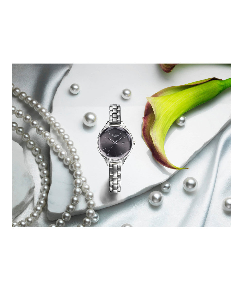 RELOJ PARA MUJER CASIO SHEEN SHE-4062D-8AUDF -PLATEADO