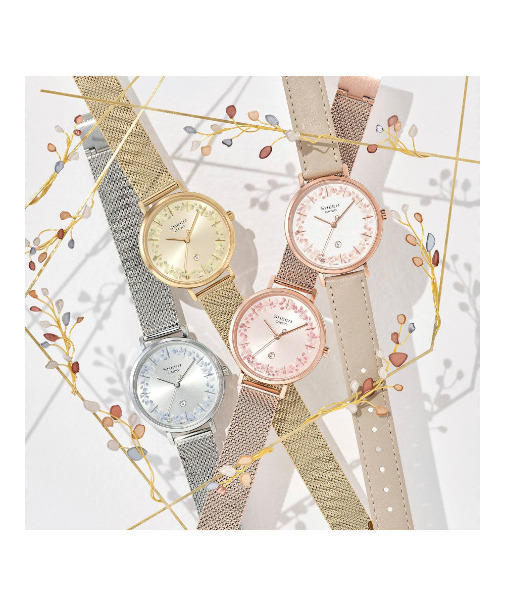 RELOJ PARA MUJER CASIO SHEEN SHE-4539FPM-4AUDF -ROSADO