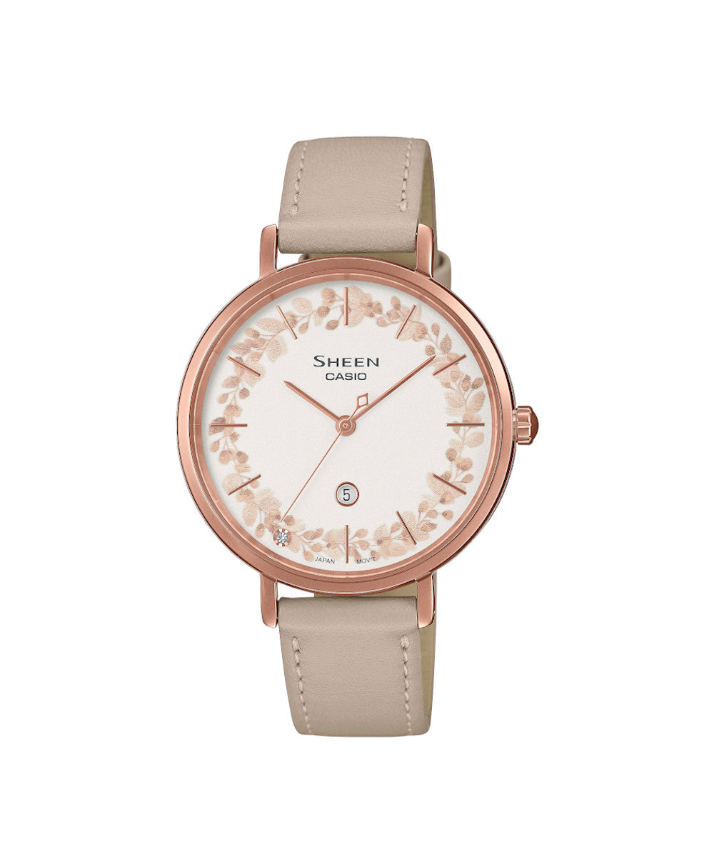 RELOJ PARA MUJER CASIO SHEEN SHE-4539FPL-7AUDF -BLANCO
