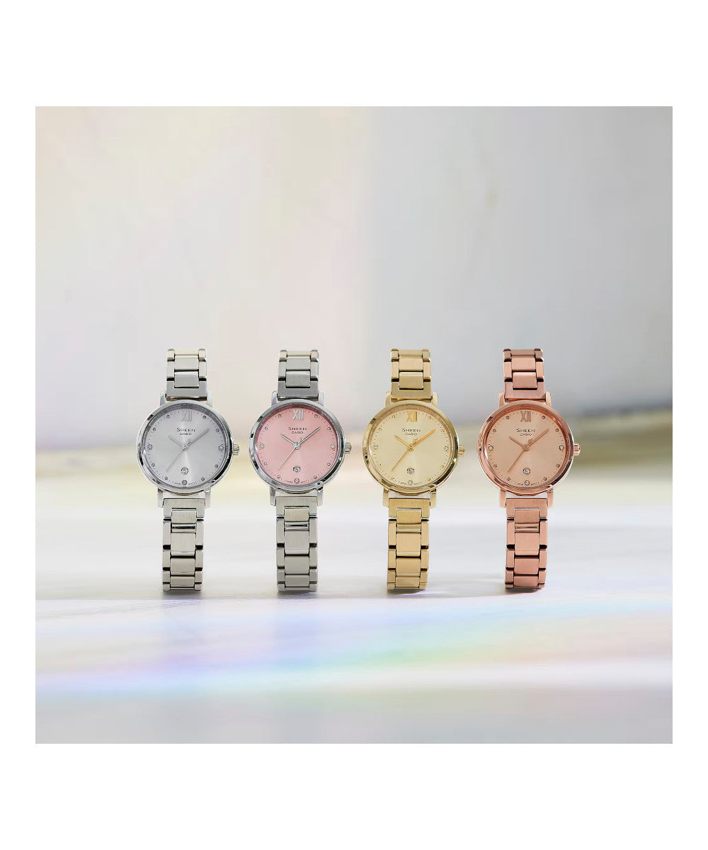 RELOJ PARA MUJER CASIO SHEEN SHE-4540D-4AUDF -ROSADO