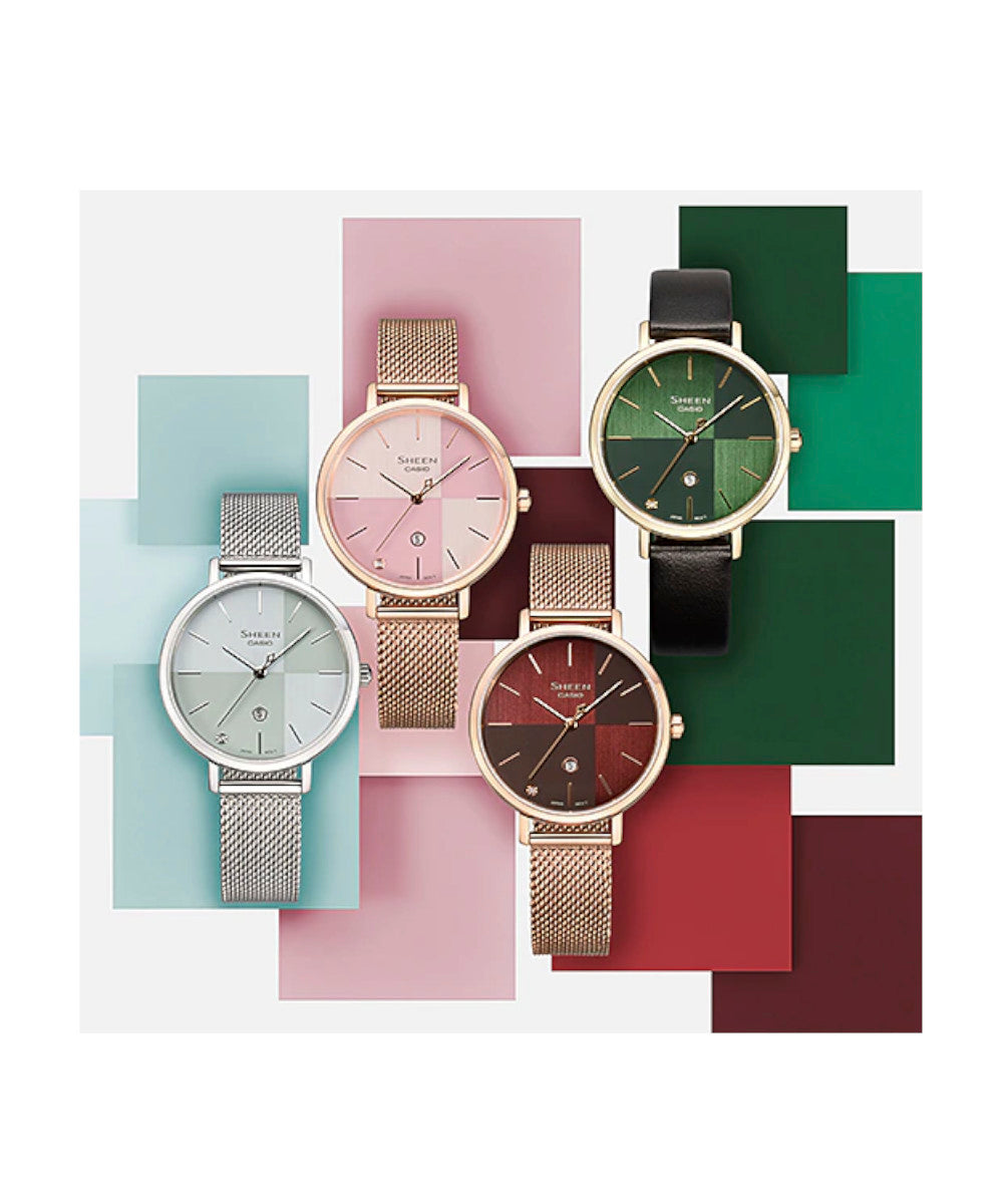 RELOJ PARA MUJER CASIO SHEEN SHE-4547M-2AUDF -PLATEADO