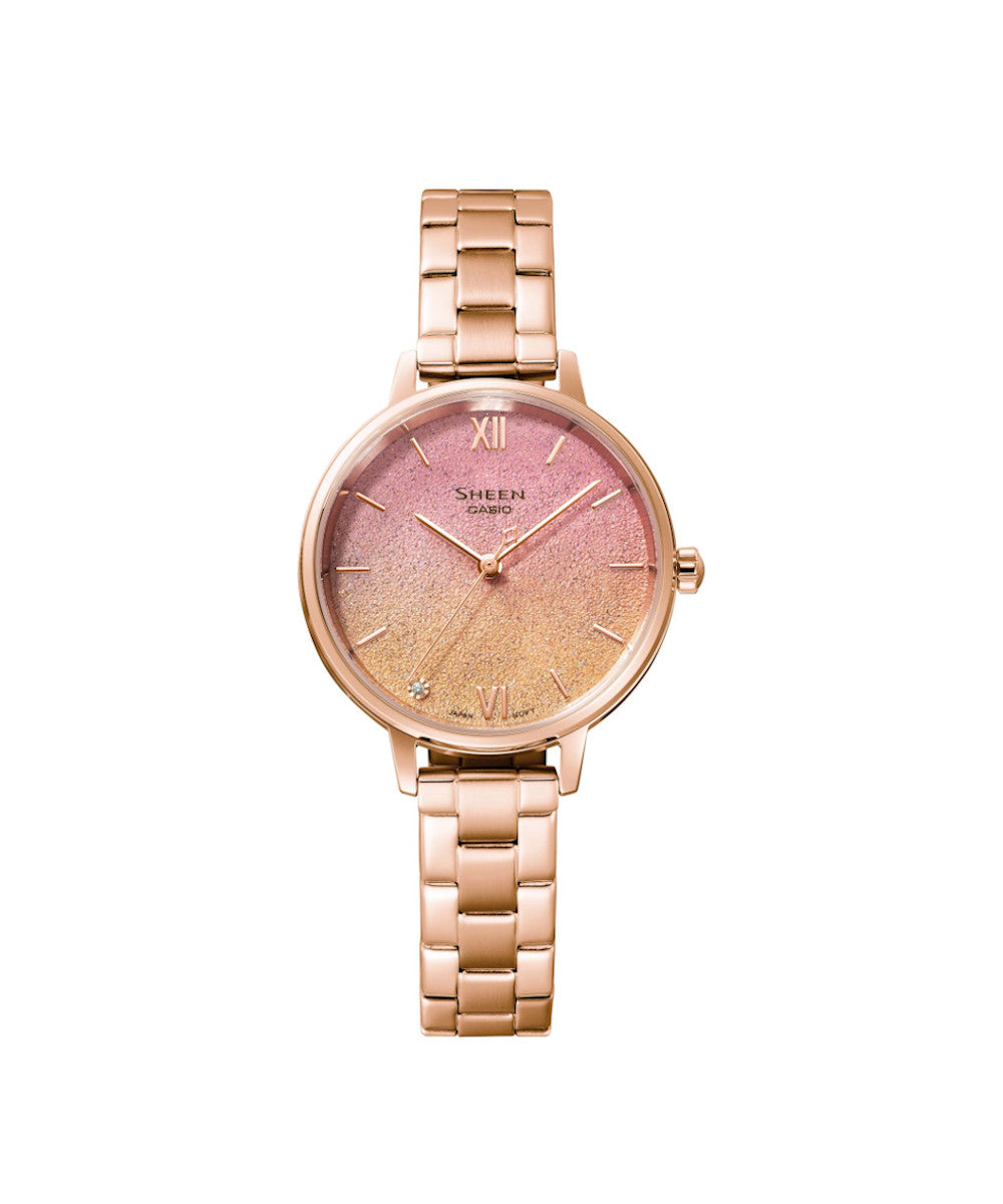 RELOJ PARA MUJER CASIO SHEEN SHE-4548PG-4AUDF -ORO ROSA