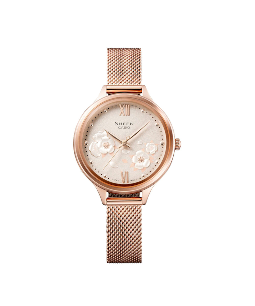 RELOJ PARA MUJER CASIO SHEEN SHE-4551PGM-4AUDF -ROSADO